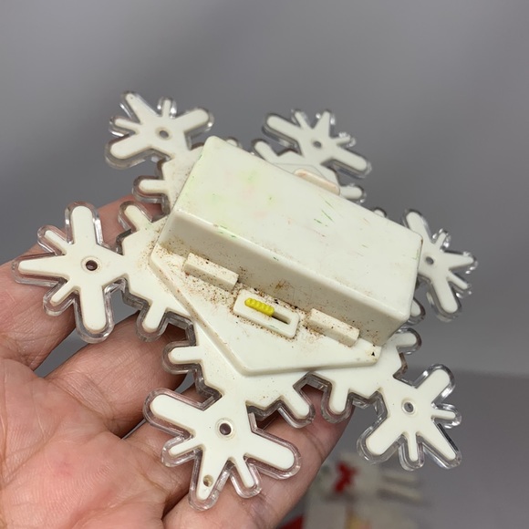 5 pc vintage Christmas decor lot Bird house Santa reindeer star & tree - Picture 7 of 17